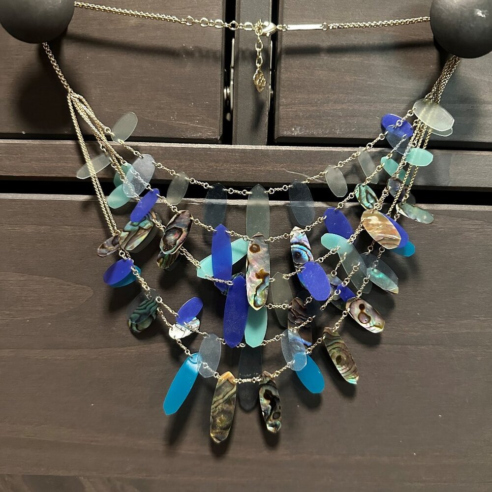 Kendra Scott Multi-Color Blue and Turquoise Gold Necklace